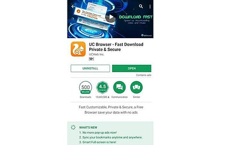 UC Browser is Available on Google Play from 22nd November 2017
