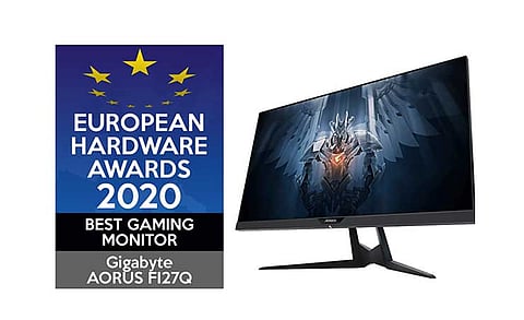 AORUS FI27Q Gaming Monitor Honored with European Hardware Award