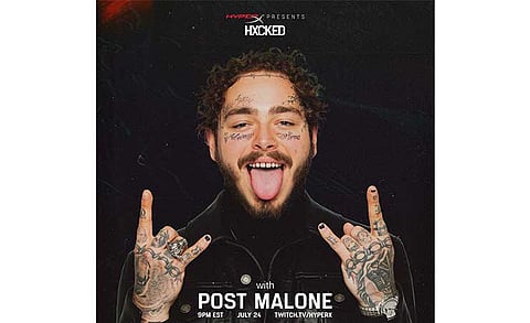 Post Malone Participates at HyperX Online Fan Event ‘HXCKED’