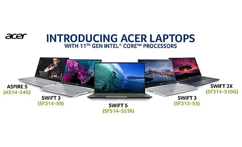 Acer Launches New Range of Laptops, Powered by 11th Gen Intel Core Processor