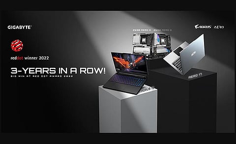 GIGABYTE Wins 2022 Red Dot Design Award for its Innovative Laptops