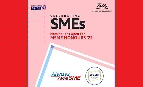 Tally Solutions Announces ‘MSME Honors’ 2022 to Celebrate The Diversity of Small Businesses