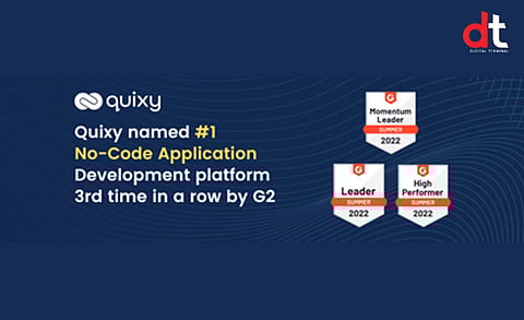 Quixy Named as No. 1 No-Code Application Development Platform by G2