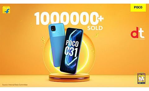 POCO India Sold 1 Million Units of C31 Smartphone Since its Launch