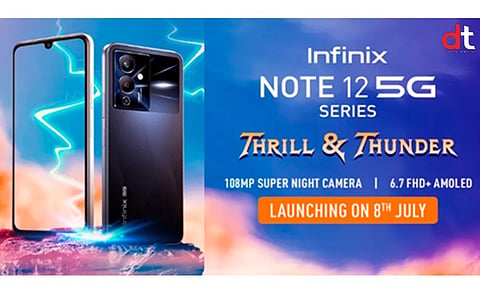 Infinix All Set to Launch NOTE 12 5G Tomorrow in India