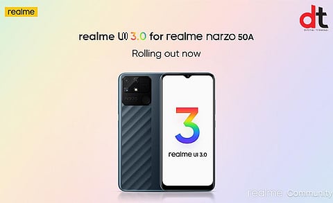 Realme Rolls Out UI 3.0 Stable Version Update for Narzo 50A Users