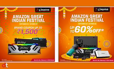 Kingston Announced Up to 60% Discounts on Amazon Great Indian Festival Sale