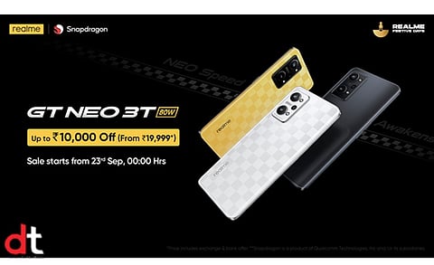 Realme Announces Offers Up to Rs. 10K for GT NEO 3T