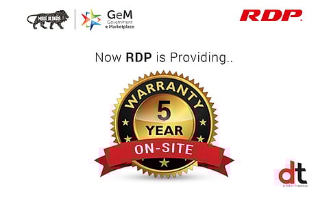 RDP Announced 5 Years Onsite Warranty for All Its Products