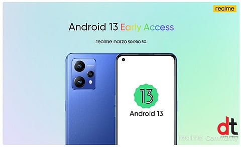 Realme Rolls Out Android 13 Early Access for Narzo 50 Pro 5G