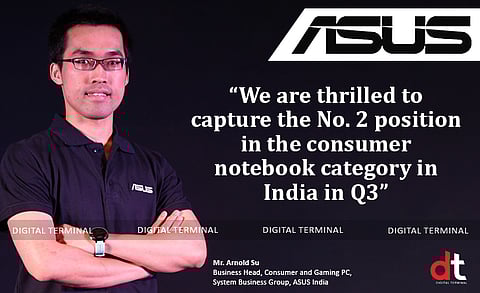 ASUS Bags No. 2 Consumer Notebook Brand in India with a 20.6% Market Share