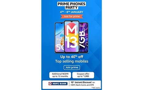 Amazon Prime Phones Party Sale is Here, Great Offers for Prime Members