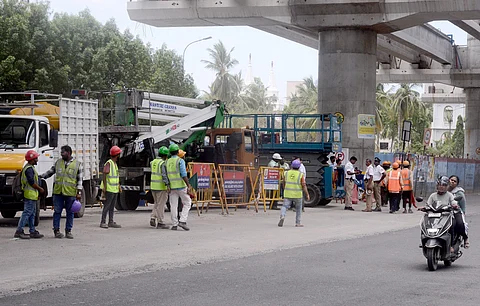 chennai metro rail work accident