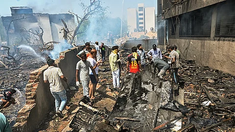 Plane crash site photo from ani