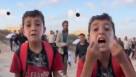 Palestinian boy cried for food