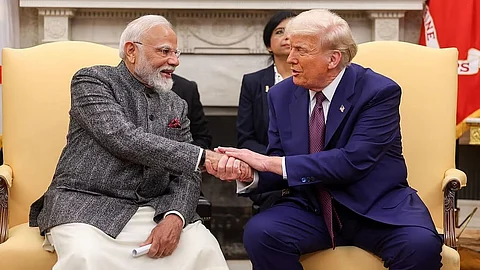 Trump with Modi..