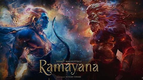 Scenes from the movie Ramayana.