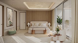 Avenia Interiors by FENDI Casa primary bedroom