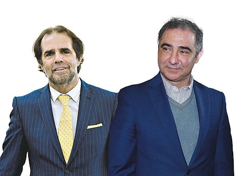 Miguel Albuquerque, presidente do governo regional da Madeira, e José Manuel Bolieiro, presidente do governo regional dos Açores.