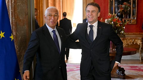 António Costa recebe Emmanuel Macron no retiro informal de líderes da UE