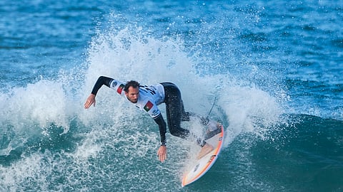 Frederico Morais na etapa portguesa da WSL, em Peniche.