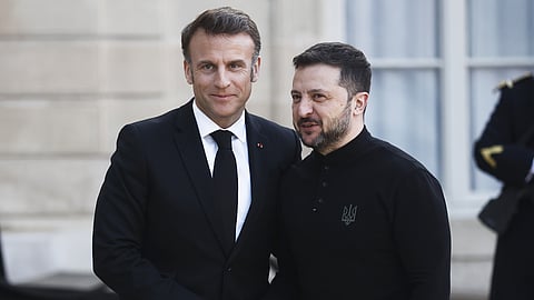 Macron e Zelensky em Paris