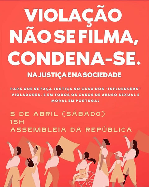 Cartaz de divulgação do protesto.