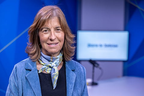 Clara de Moura Guedes no estúdio do DN.