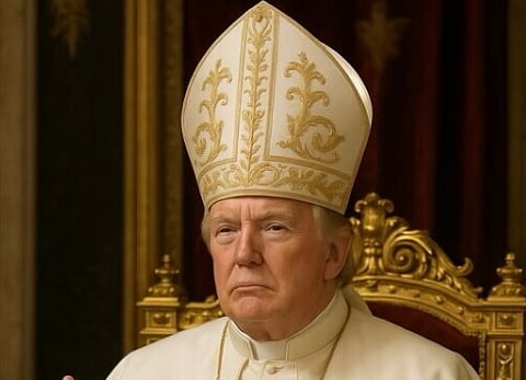 "Palhaçadas." Donald Trump publica foto vestido de papa gerada por IA e é alvo de críticas
