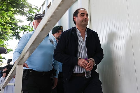 Fernando Valente, suspeito do homicídio de Mónica Silva, a grávida da Murtosa, à chegada ao tribunal