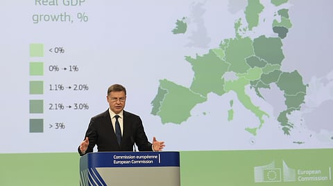 Valdis Dombrovskis, comissário europeu da Economia.