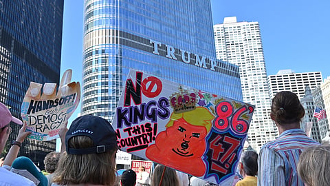 Manifestação em Chicago contra as políticas de Trump na passada segunda-feira, no Dia do Trabalho.