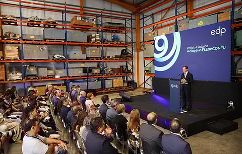 Miguel Stilwell d'Andrade, CEO da EDP e EDPR, apresenta o FlexnConfu, no Ribatejo