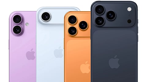 A linha completa dos novos iPhones, o 17, o Air, e os Pro Max.