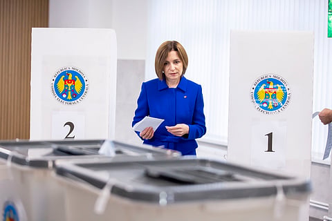 A presidente Maia Sandu, cujo partido pró-europeu PAS venceu as eleições legislativas