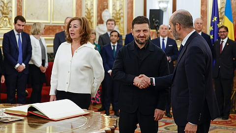 Zelensky está esta terça-feira em Madrid