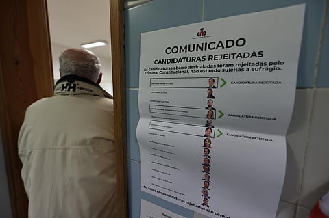 Boletim de voto contém nomes que não são válidos.