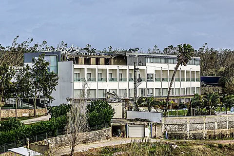 Destruição provocada pela passagem da depressão Kristin