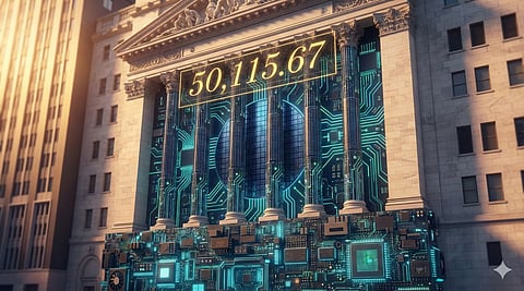 Investidores trocam software por hardware de IA. Dow Jones rompe barreira histórica dos 50 mil pontos