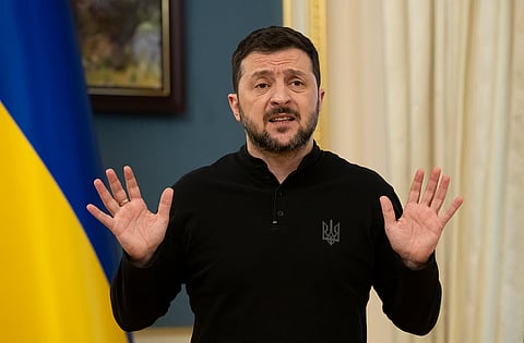 O Presidente ucraniano Volodymyr Zelensky