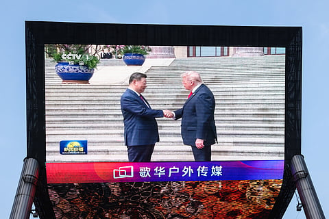 Donald Trump e Xi Jinping encontraram-se em Pequim, esta quinta-feira