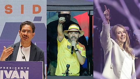 Iván Cepeda, Abelardo de La Espriella e Paloma Valencia.