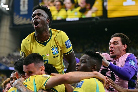 A comemoração da vitória.
