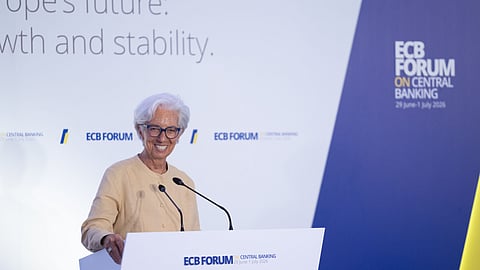 Christine Lagarde, presidente do BCE. Sintra, 29 de junho de 2026.