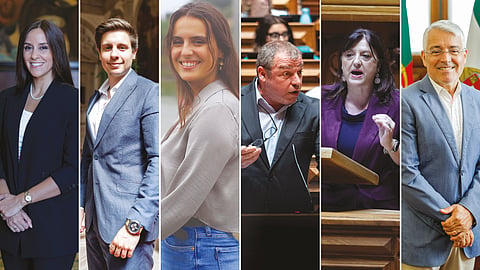Bárbara do Amaral Correia (PSD), Ricardo Lopes Reis (Chega), Sofia Pereira (PS), Miguel Rangel (IL), Patrícia Gonçalves (Livre) e Filipe Sousa (JPP) estrearam-se no Parlamento depois das eleições legislativas de 2025.