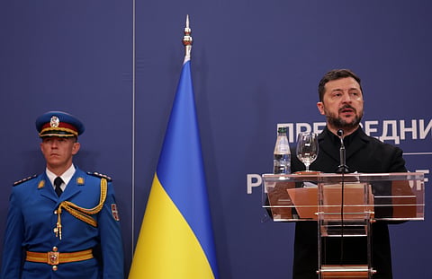 Zelensky esteve sábado em Belgrado, capital da Sérvia, da qual o Kosovo declarou unilateralmente a independência em 2008.