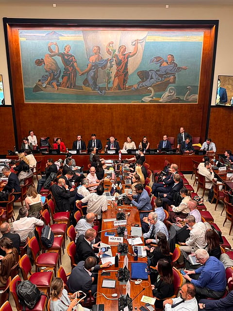 Reunião na sede da ONU em Genebra
