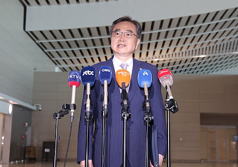 O ministro dos Negócios Estrangeiros da Coreia do Sul, Cho Hyun este em Washington.
