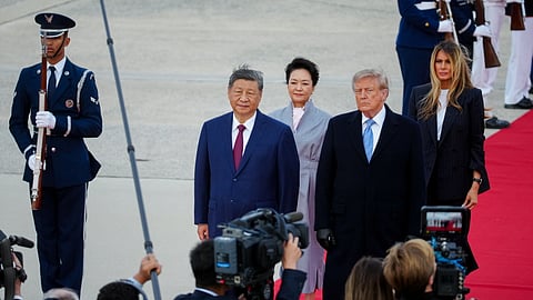 Donald Trump e Melania Trump receberam o presidente chinês Xi Jinping e a primeira dama Peng Liyuan