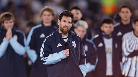 Messi discursou na despedida da seleção.